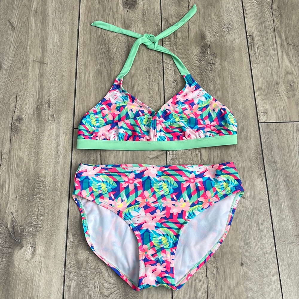Cat & Jack Girl 2 piece swimsuit Size XL (14/16)